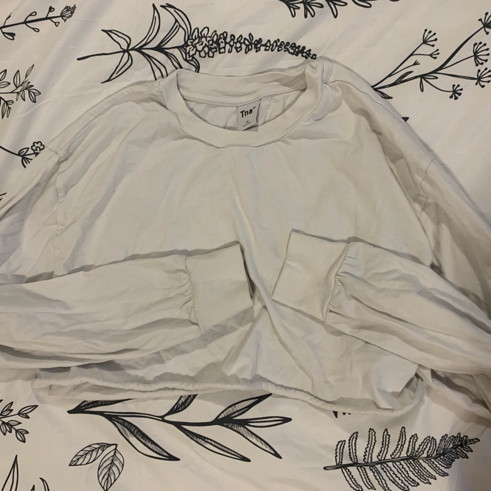 TNA LONG SLEEVE CROP TOP XS